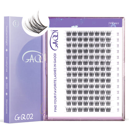 GAQQI Lash Clusters 112pcs (GQ02, C Curl, 12mm)