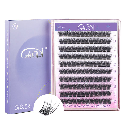 GAQQI Lash Clusters 120PCS (GQ03, C Curl, 14mm)