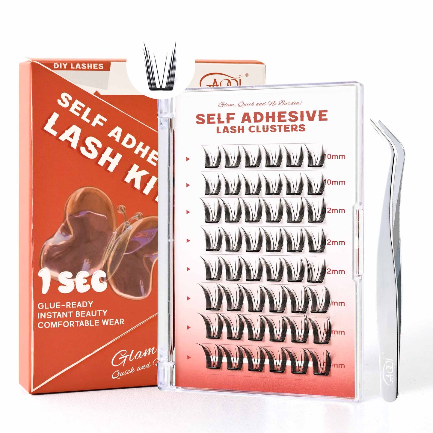 GAQQI Self Adhesive Eyelashes Lash Clusters 10-14mm(PG09)