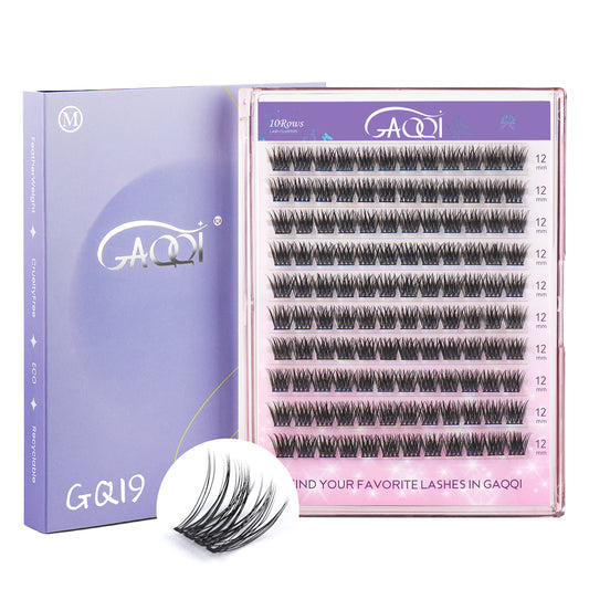 GAQQI Lash Clusters 120PCS（GQ19, D Curl, 12mm)