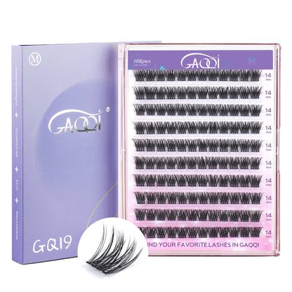 GAQQI Lash Clusters 120PCS（GQ19, D Curl, 14mm)