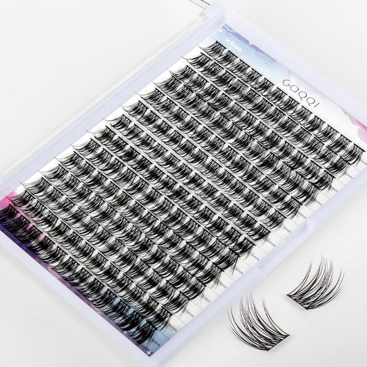 GAQQI Lash Clusters 168pcs (GQ19, D Curl, 14mm)