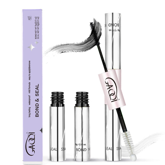 GAQQI Lash Bond and Seal Waterproof 10ML Lash Glue 2 in 1 Eyelash Glue