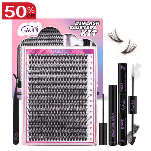 GAQQI Lash Clusters Kit 320Pcs Mixed 9-16mm（30D-CMIX KIT)