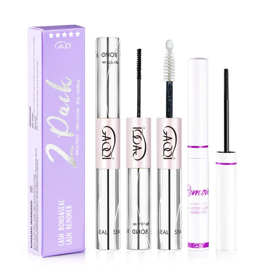 GAQQI Lash Bond and Seal and Remover,Waterproof Lash Clusters Glue Easy to Use 3 in 1 Strong Hold