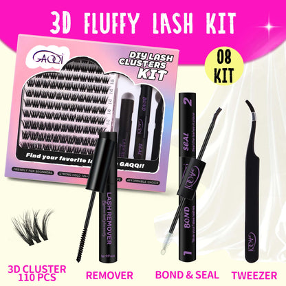 GAQQI 3D Lash Clusters Kit 110pcs 10-14mm (3D-GQ08-KIT)