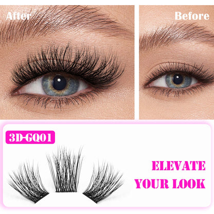 GAQQI Lash Clusters 120PCS 10-14mm Fluffy Individual Lashes (3D-GQ01)