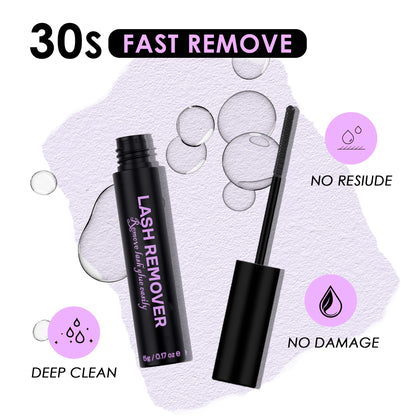 GAQQI Lash Bond and Seal and Remover,Waterproof Lash Clusters Glue Easy to Use 3 in 1 Strong Hold