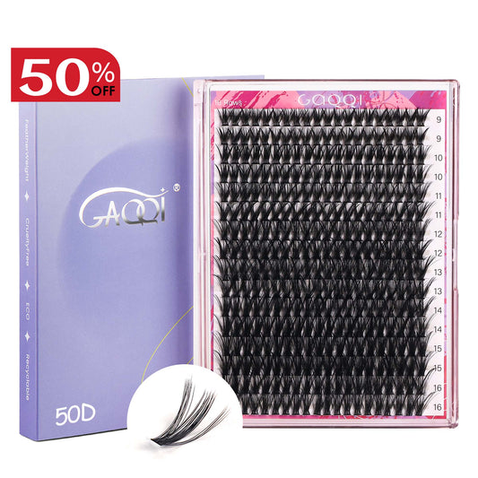 GAQQI Lash Clusters 320Pcs Mixed 9-16mm (50D-CMIX)