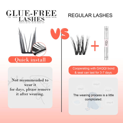 GAQQI Self Adhesive Eyelashes Lash Clusters 10-14mm(PG09)