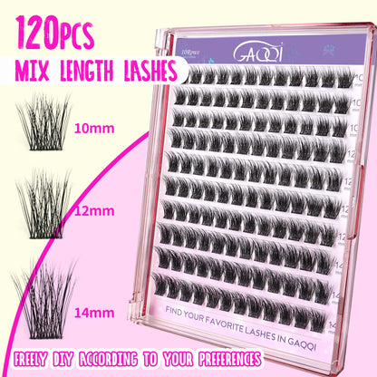 GAQQI 3D Lash Clusters Kit 120pcs 10-14mm (3D-GQ01-KIT)