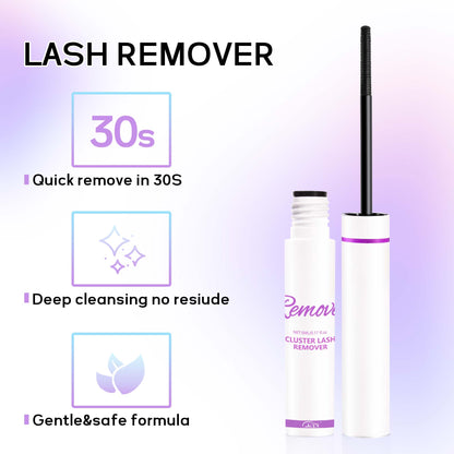 GAQQI Lash Bond and Seal and Remover,Waterproof Lash Clusters Glue Easy to Use 3 in 1 Strong Hold